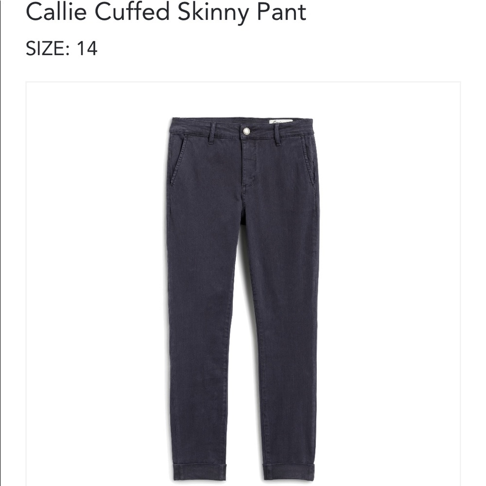 Cuffed skinny pant navy blue